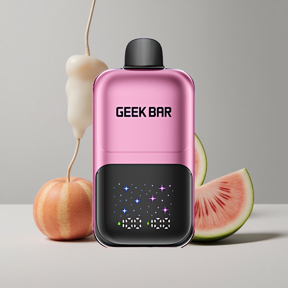 Broskyňa & Vodný melón GEEK BAR 2GO 50000 Puffs Interaktívny Veľký Displej veľkoobchod Slovensko