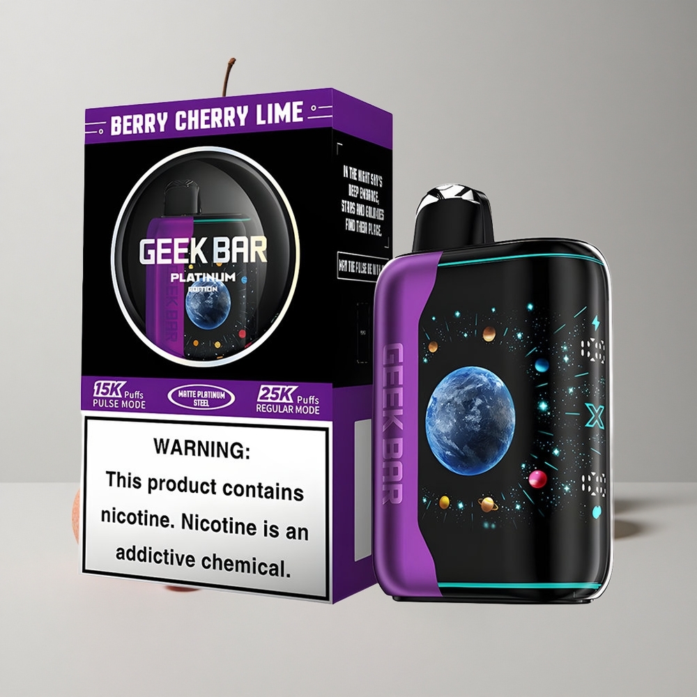 Jahoda Čerešňa Limetka GEEK BAR Platinum Edition 25000 Puffs Dynamic 3D Zakrivený Displej veľkoobchod Slovensko