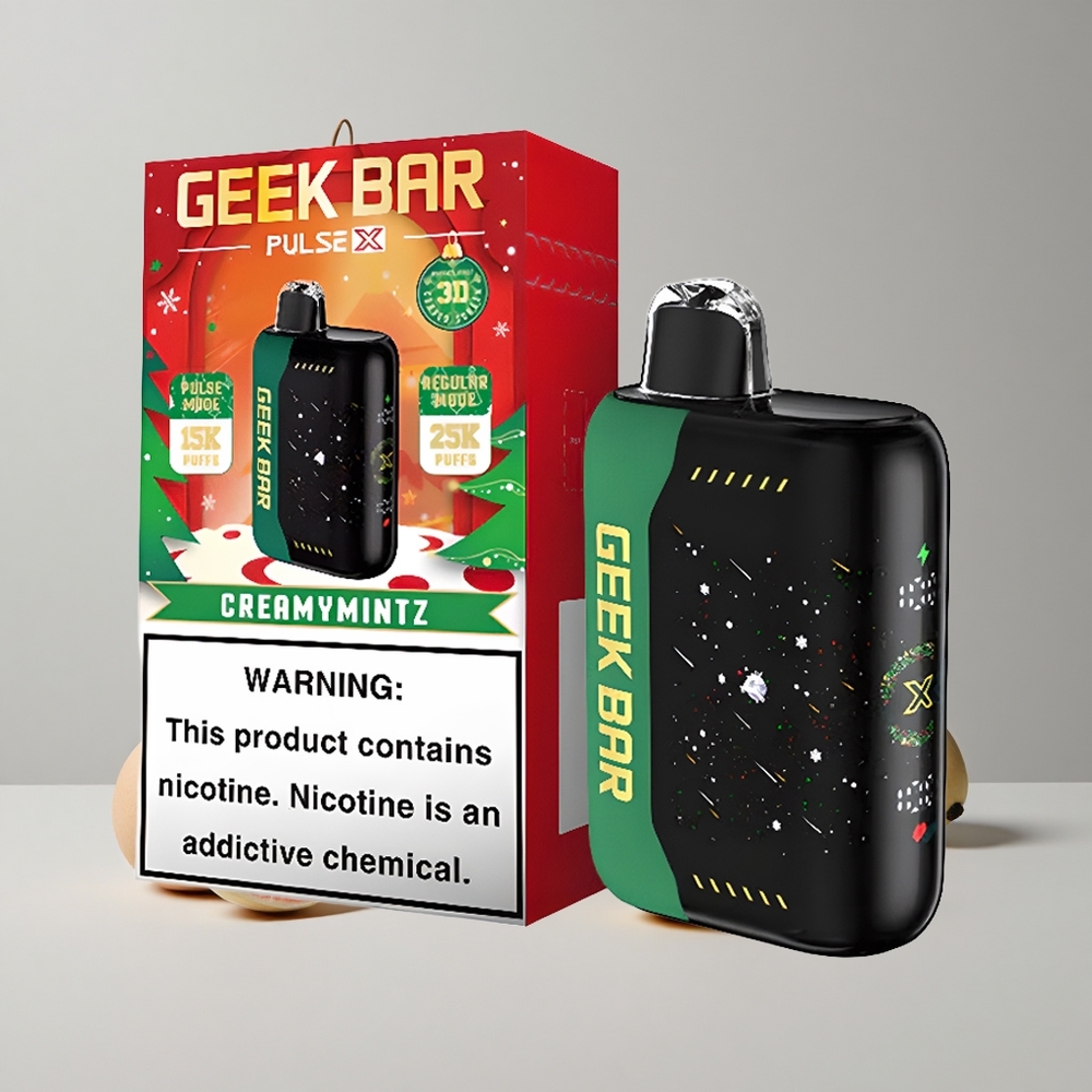 Jablko-Mätová GEEK BAR Pulse X 25000 Puffs 18mL Predplnená Tekutina 3D Zakrivený Indikátor veľkoobchod Slovensko