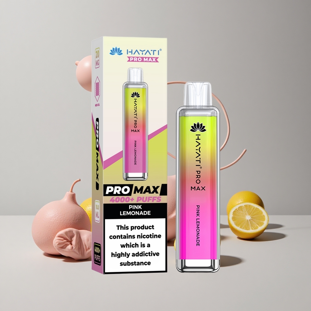 Citrónová Limonáda Hayati Pro Max 4000 Puffs Dobíjateľná Bateria LED Podsvietenie veľkoobchod Slovensko