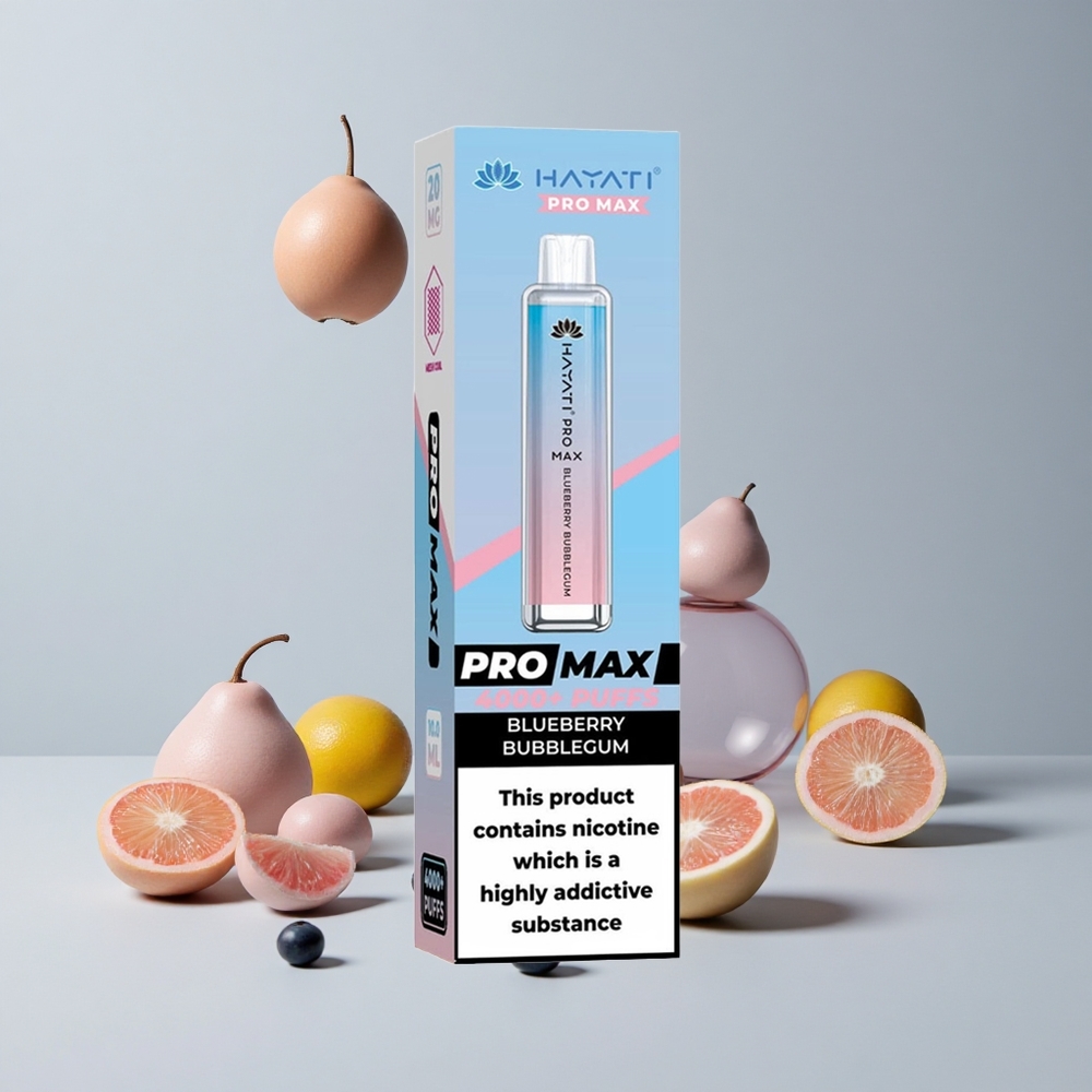 Cukrová Vata (Blueberry Bubblegum) Hayati Pro Max 4000 Puffs Dobíjateľná Batéria 2ml Nádoba veľkoobchod Slovensko