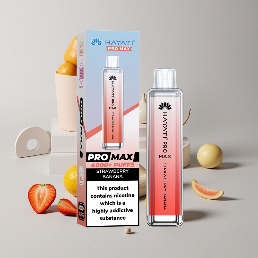 Jahoda Banán Hayati Pro Max 4000 Puffs Dobíjateľná Batéria s 2ml nádržou veľkoobchod Slovensko
