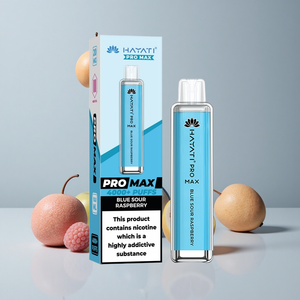 Kyslá Malina Hayati Pro Max 4000 Puffs Dobíjateľná Batéria Crystal veľkoobchod Slovensko