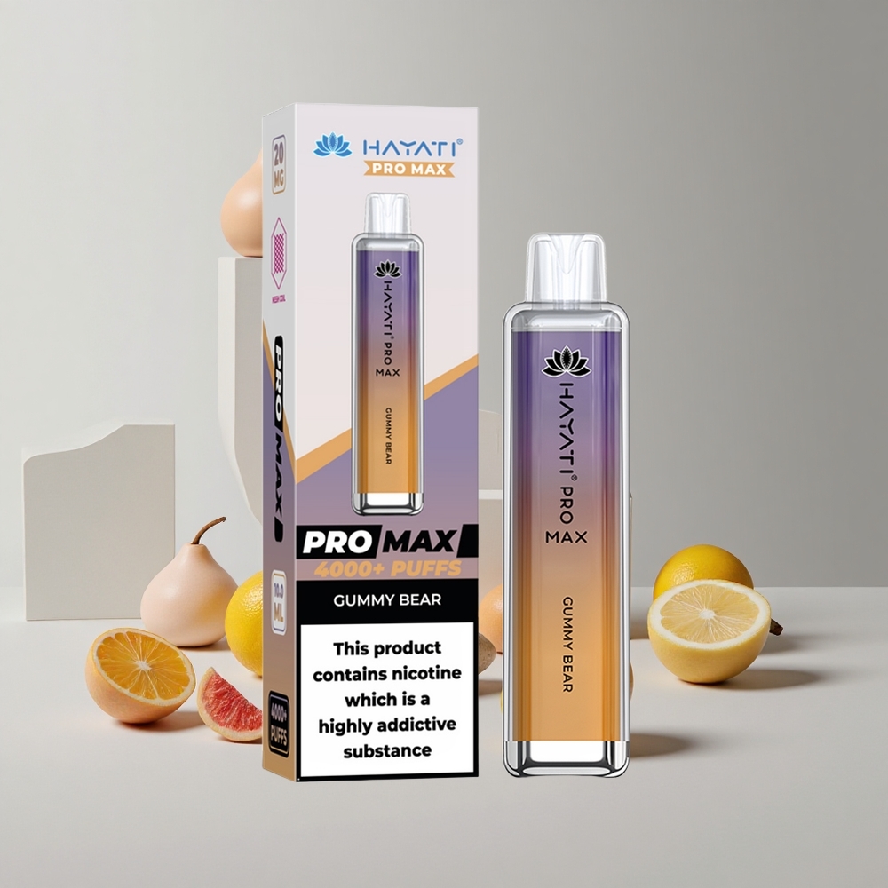 Medvedí Gúmi Hayati Pro Max 4000 Puffs Dobíjateľná Batéria Kryštálový vzhľad veľkoobchod Slovensko