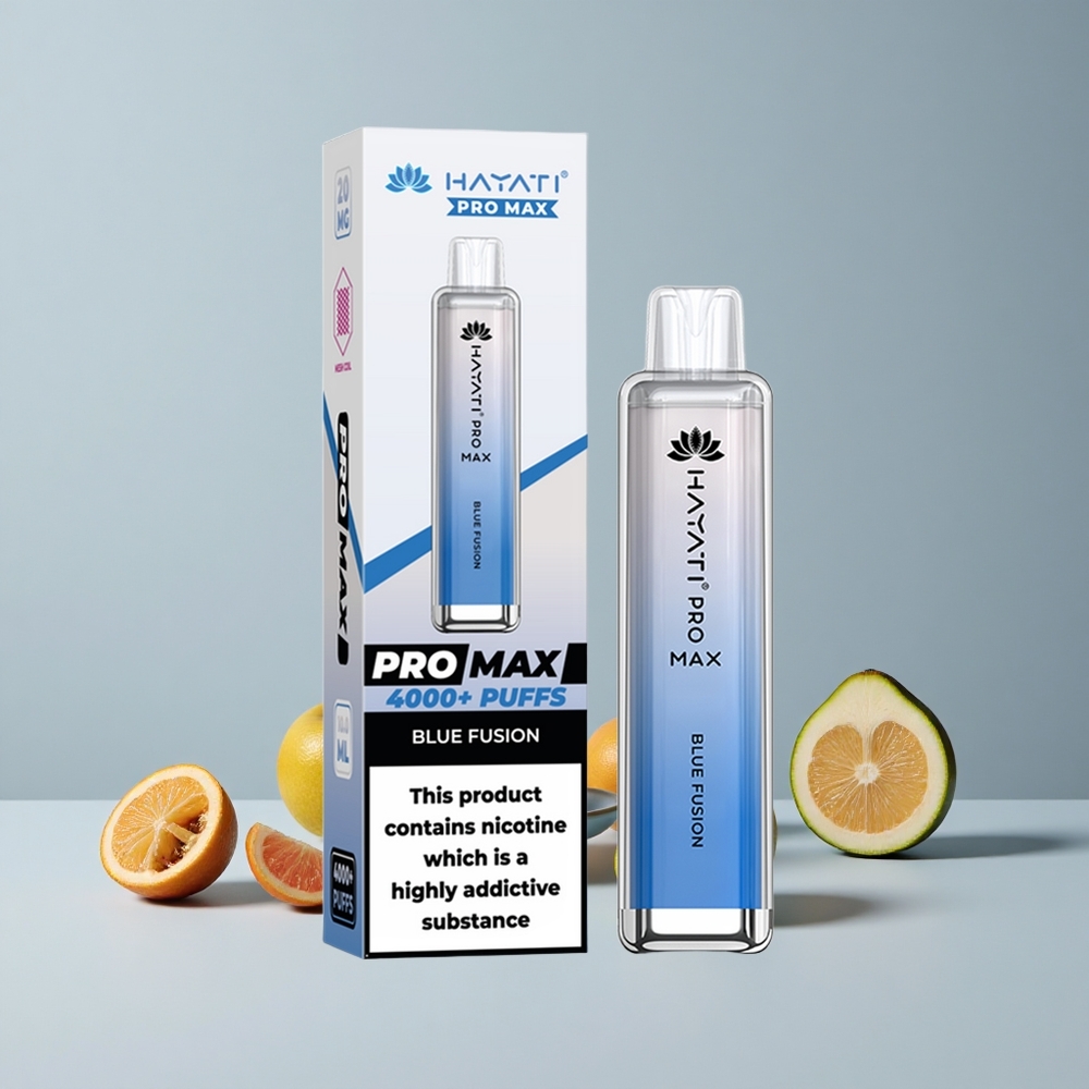 Modrá Fúzia Hayati Pro Max 4000 Puffs 2ml nádrž s 10ml auto dopĺňaním a 1400mAh batéria veľkoobchod Slovensko