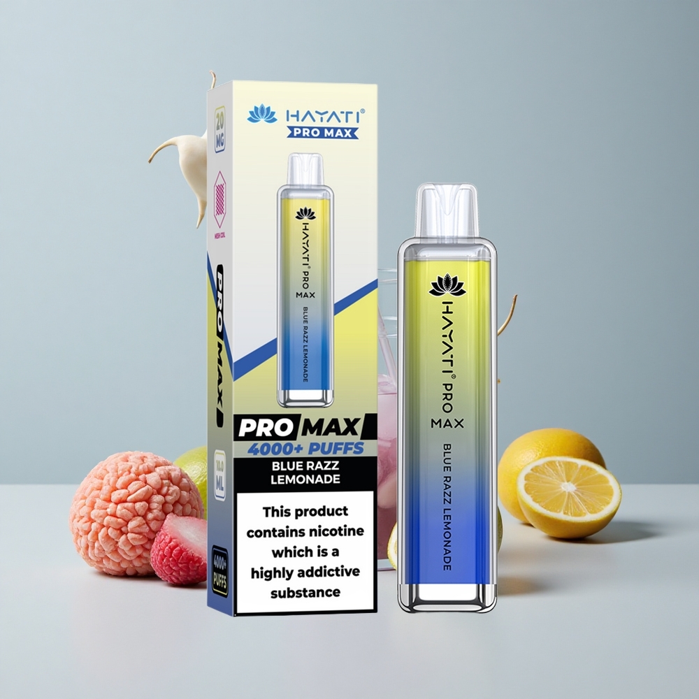Modrá Malina Limonáda Hayati Pro Max 4000 Puffs Dobíjateľná Batéria 1400mAh veľkoobchod Slovensko