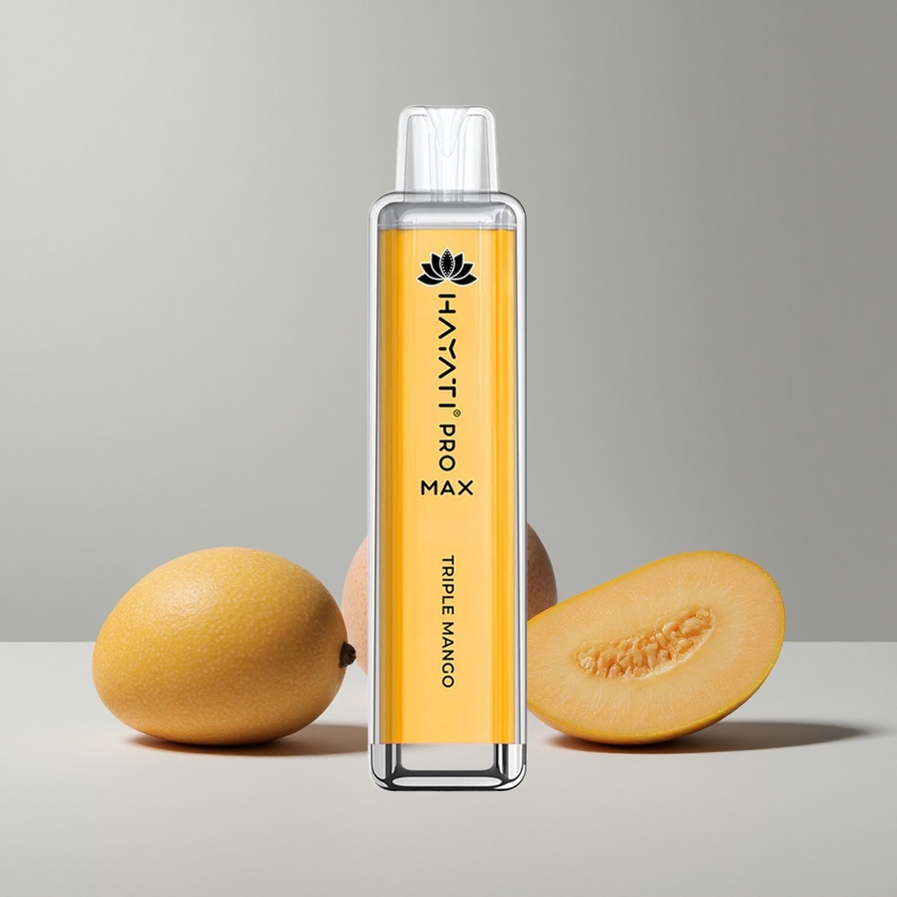 Trojitý Mango Hayati Pro Max 4000 Puffs Dobíjateľná Batéria a Duálna 1.1 Ohm Mriežková Cievka veľkoobchod Slovensko