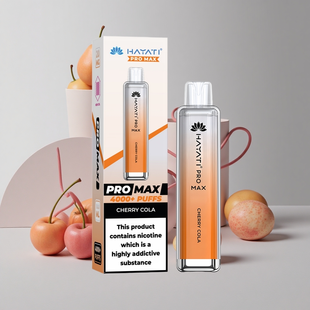 Čerešňová Kola Hayati Pro Max 4000 Puffs Dual 1.1 Ohm Mesh Cievka veľkoobchod Slovensko