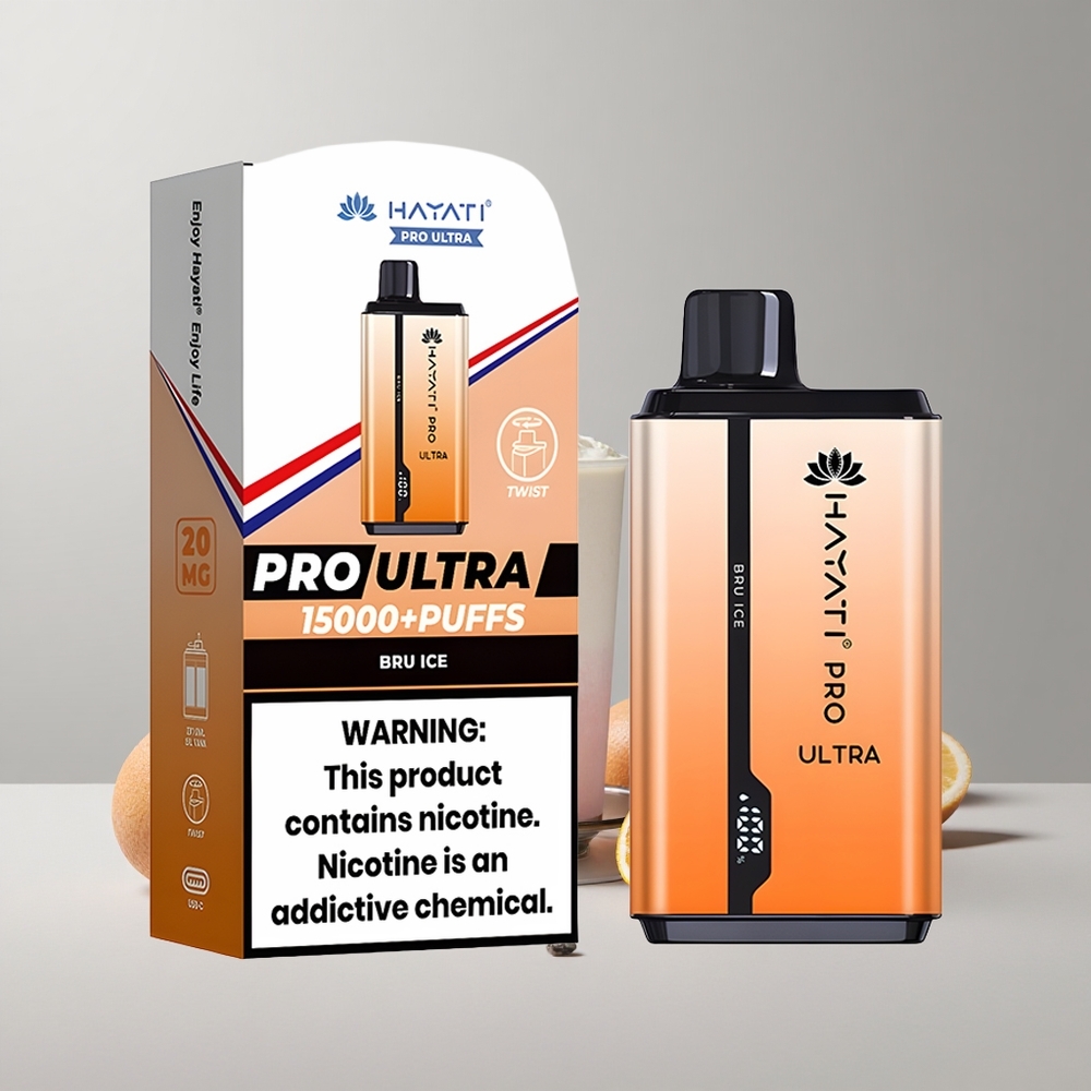 Bru Ľadový Hayati Pro Ultra 15000 Fajčiek Batéria 850mAh veľkoobchod Slovensko
