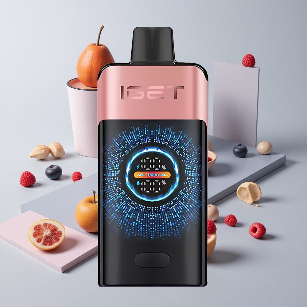 Čučoriedka Malina IGET ONE 12000 Puffs 2700 mAh Batéria a 0.6 ohm Dvojitá Mriežková Cievka veľkoobchod Slovensko