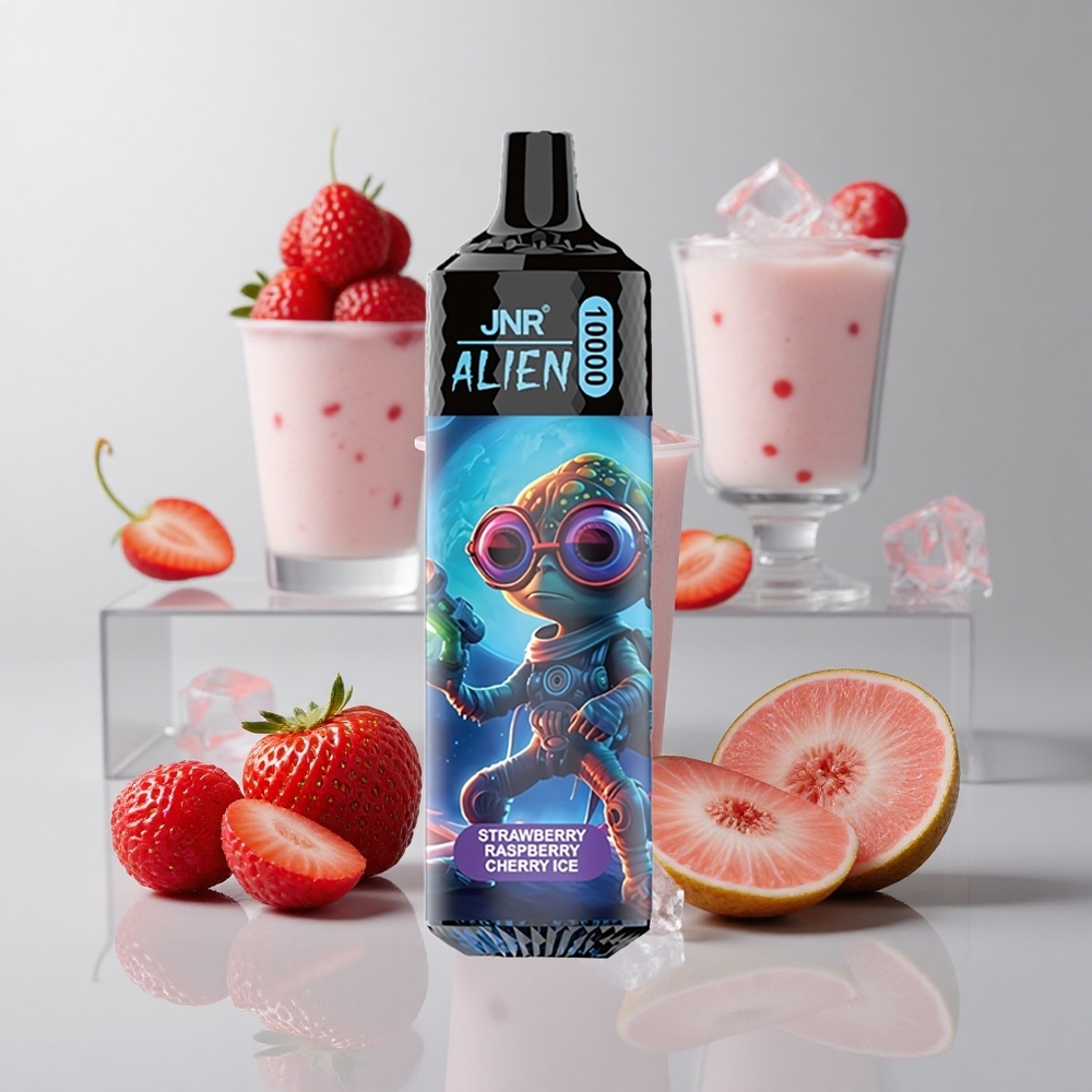 Jahoda malina čerešňa ľad JNR Alien 10000 Puffs 20ml E-kvapalina Typ-C Rýchle nabíjanie veľkoobchod Slovensko