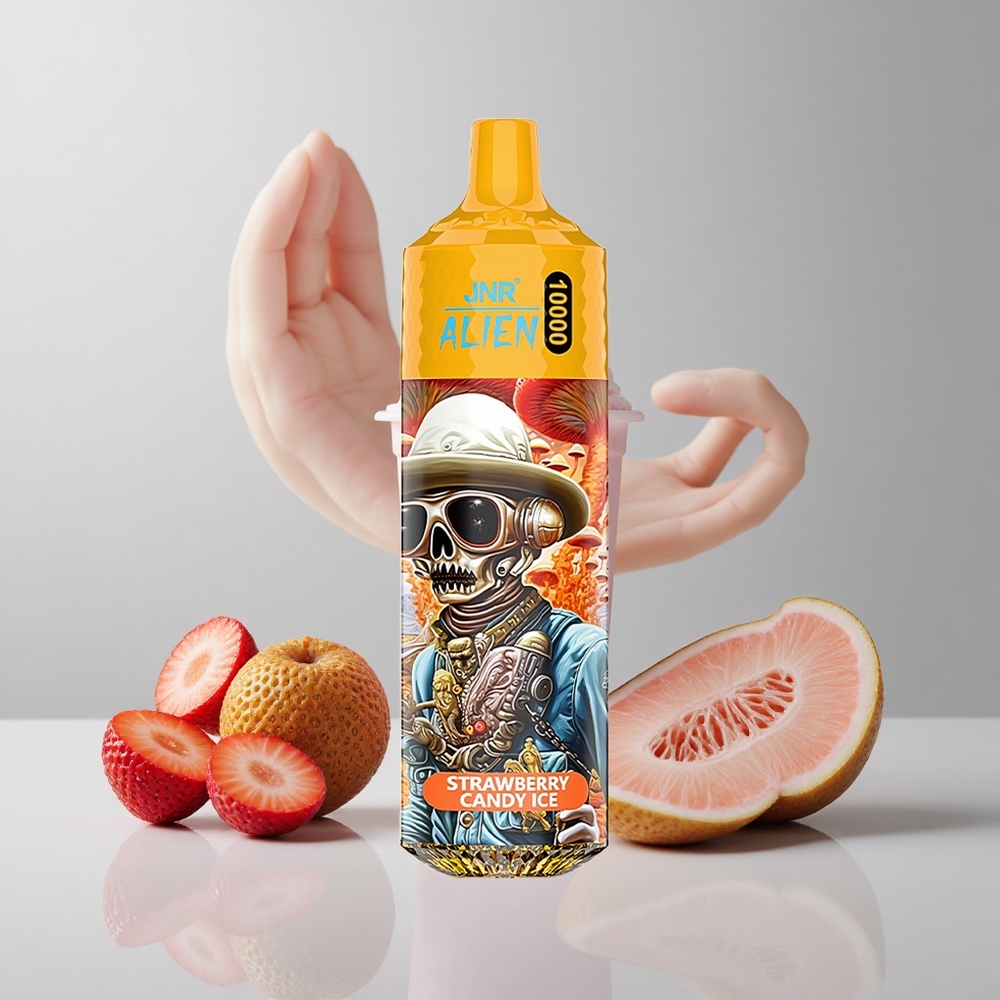 Jahodové cukríky ľad JNR Alien 10000 Puffs 20ml Tekutina 850mAh Batéria veľkoobchod Slovensko