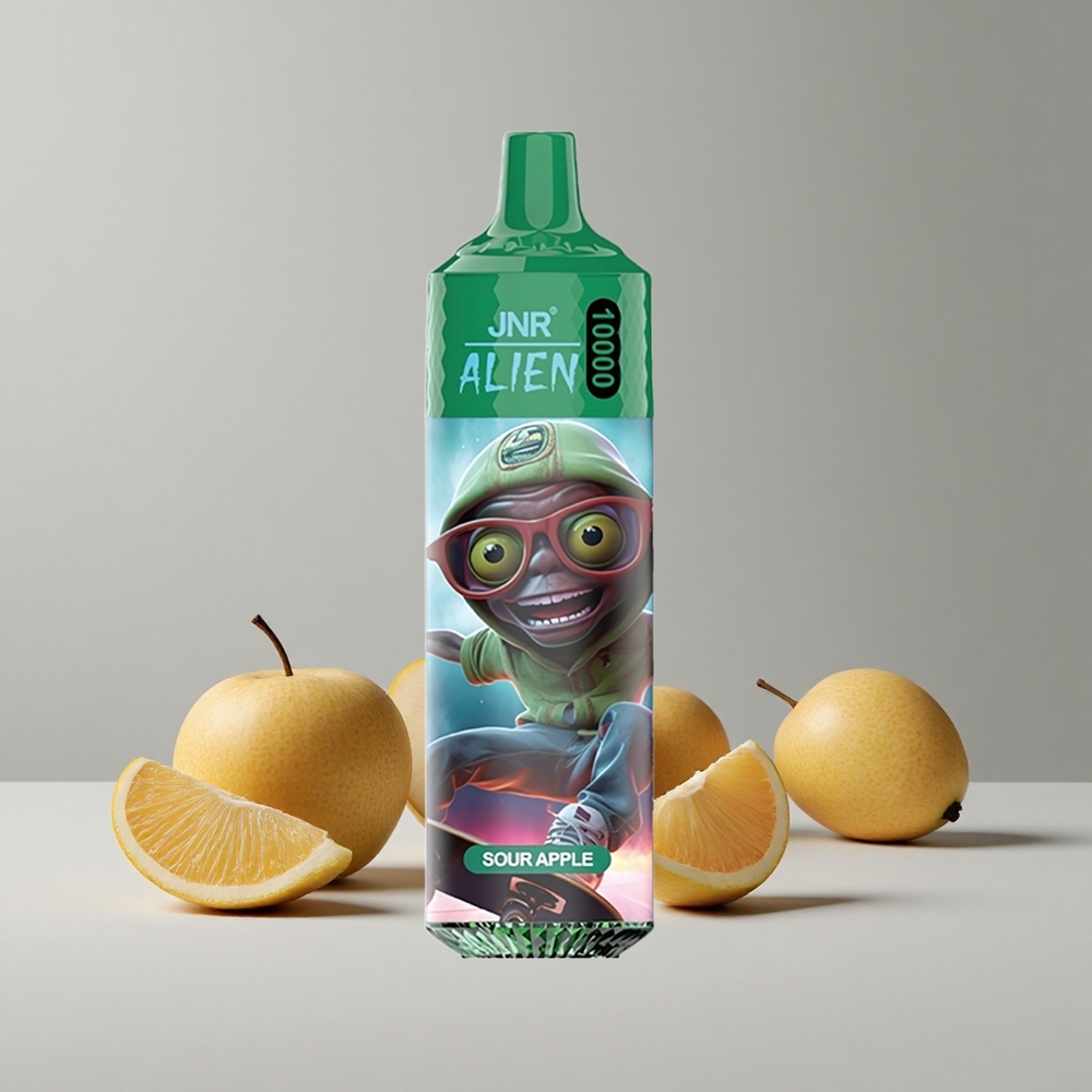 Kyslá Jablko JNR Alien 10000 Puffs 850mAh Batéria 20ml E-liquid veľkoobchod Slovensko