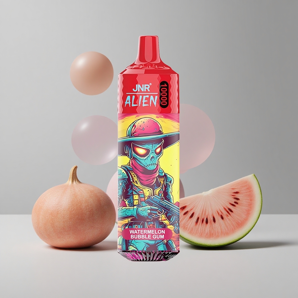 Melónová bublinková žuvačka JNR Alien 10000 Puffs 20ml Tekutina RGB svetlá veľkoobchod Slovensko