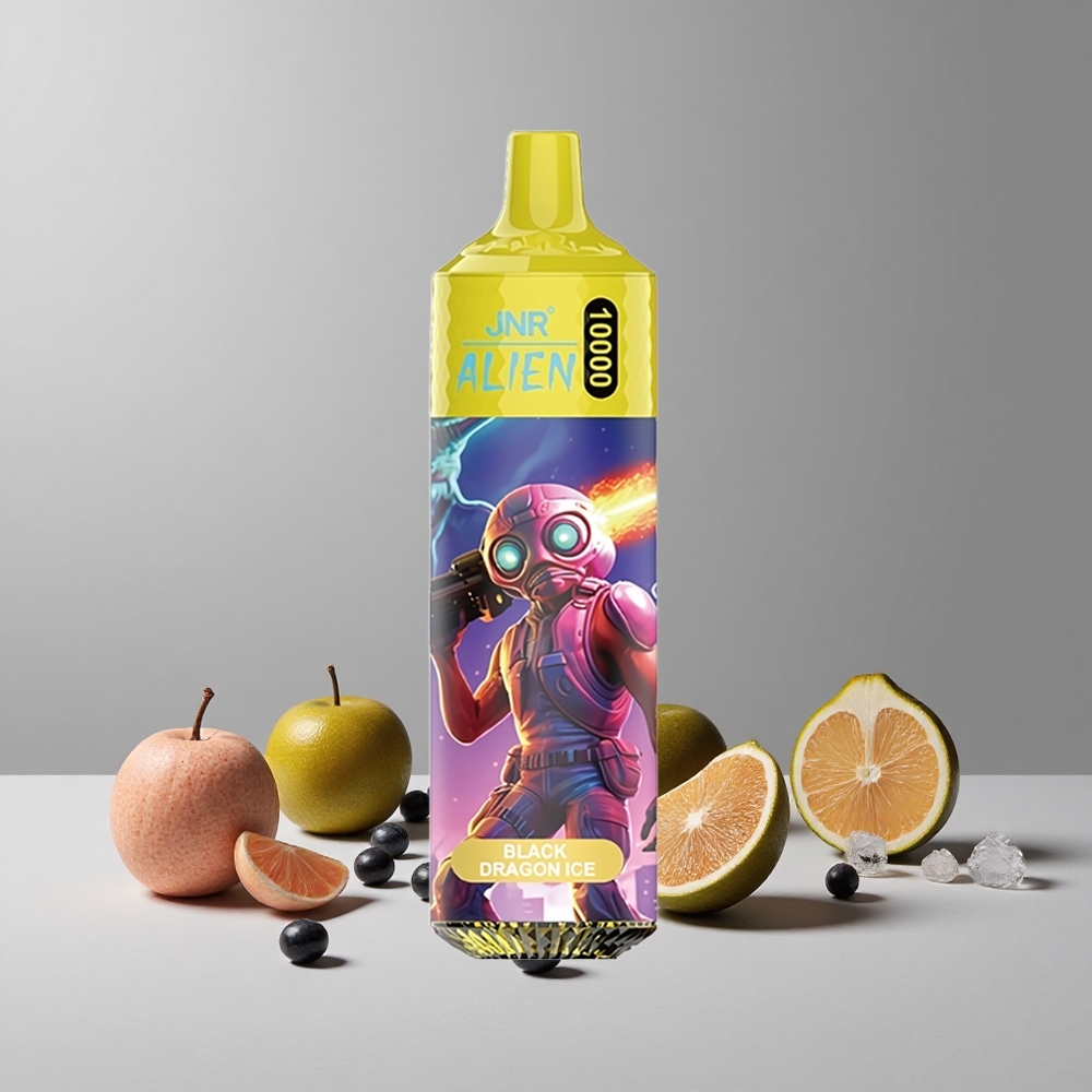 Čierny Dračie ľad JNR Alien 10000 Puffs 850mAh Batéria 20ml E-kvapalina veľkoobchod Slovensko