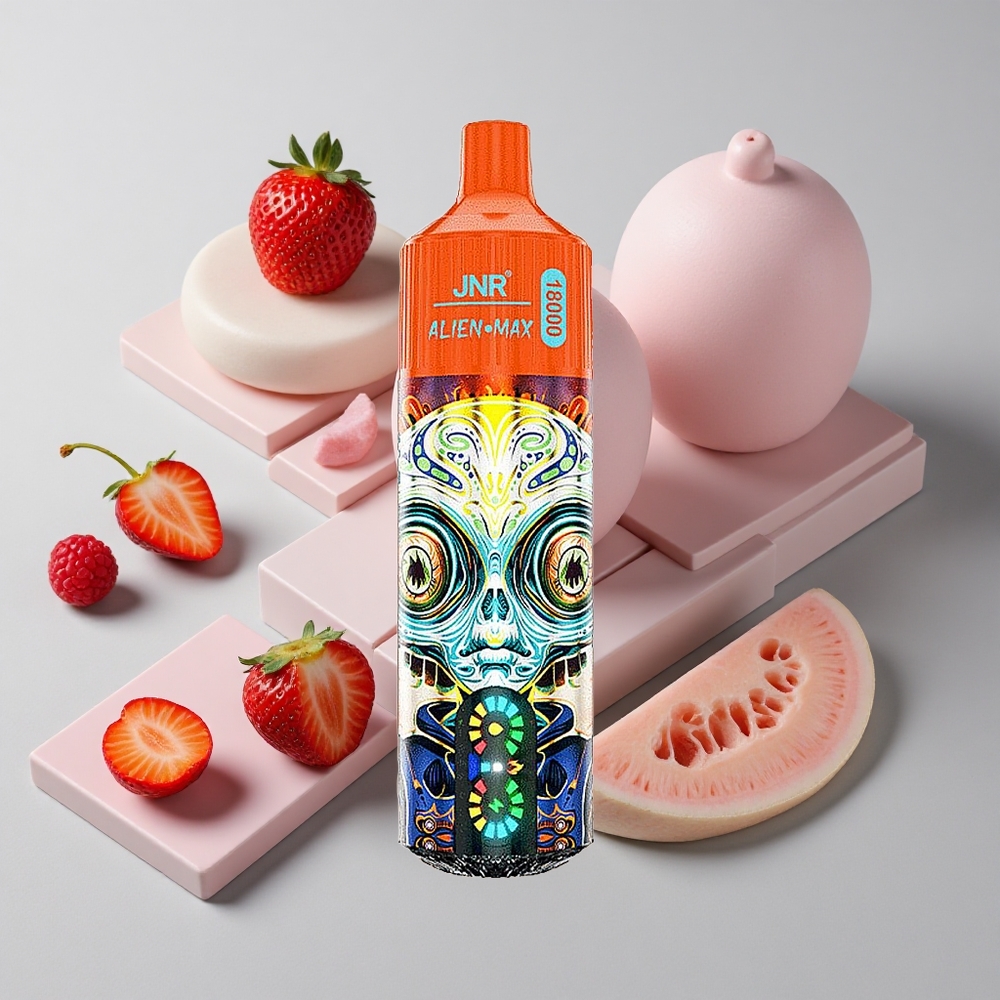 Jahoda Malina Čerešňa JNR Alien Max 18000 fajk Dvojitá Mriežka Cievka a 28ml E-kvapka veľkoobchod Slovensko