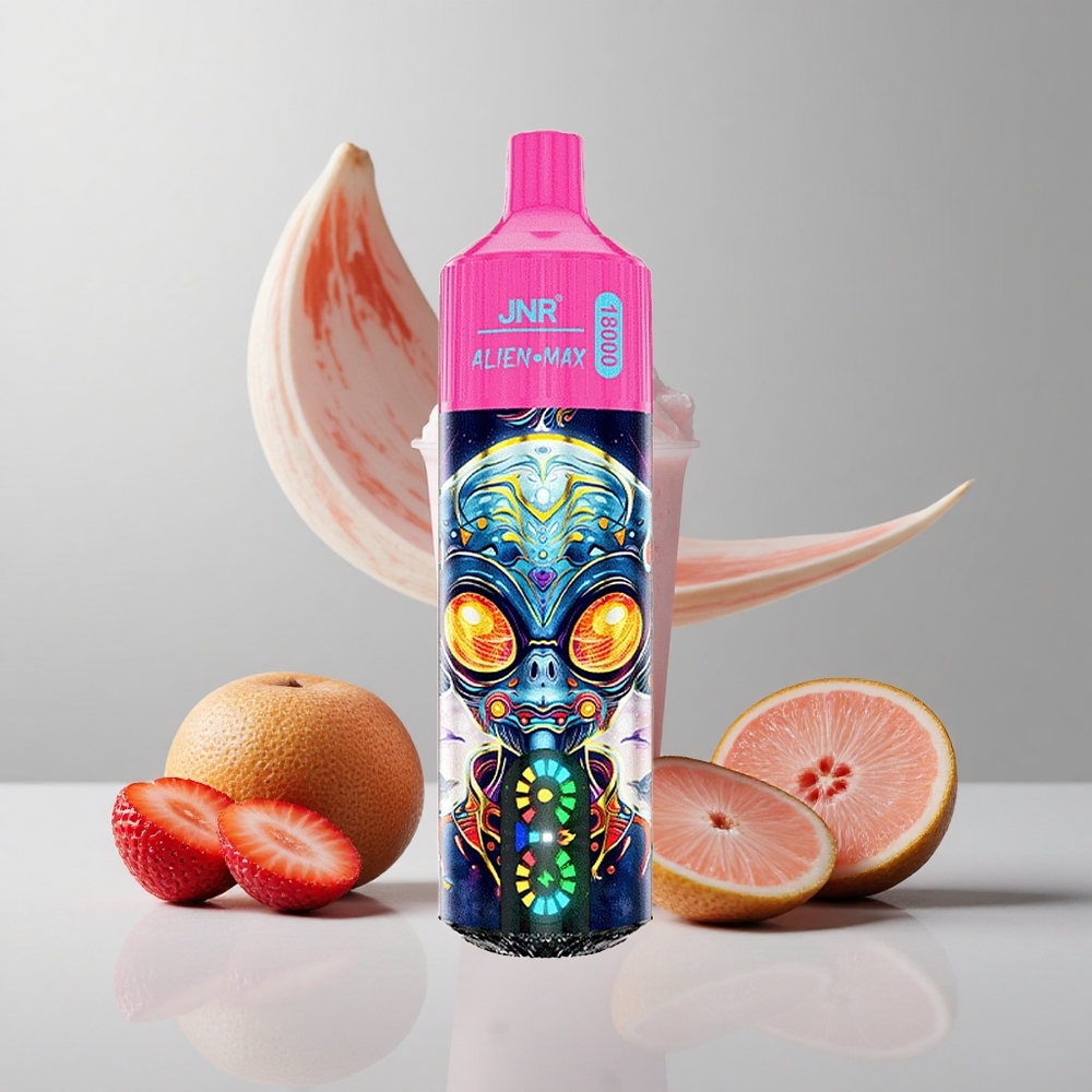 Jahodový ľad JNR Alien Max 18000 Puffs Inteligentný LED displej 28ml E-liquid veľkoobchod Slovensko