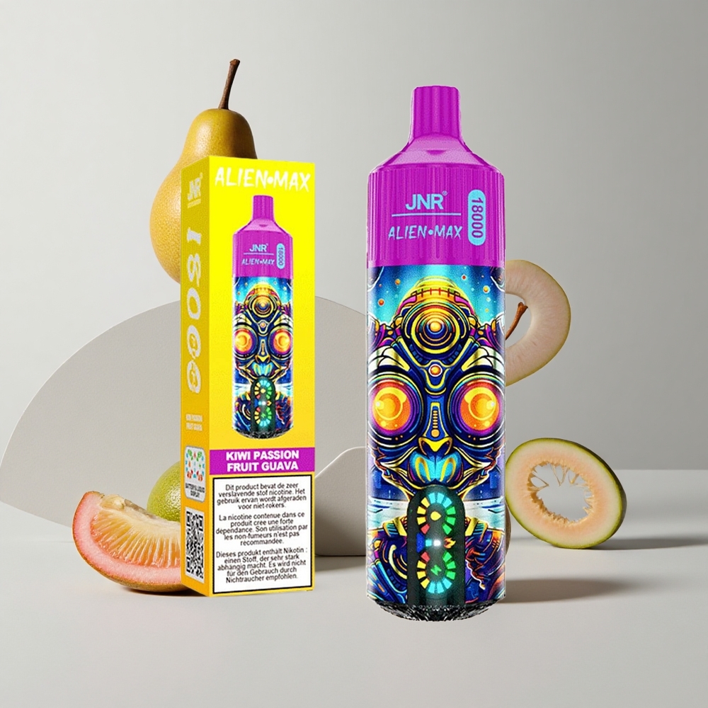 Kivi Marhuľa Guava JNR Alien Max 18000 Puffs Inteligentný LED Displej 28ml E-liquid veľkoobchod Slovensko