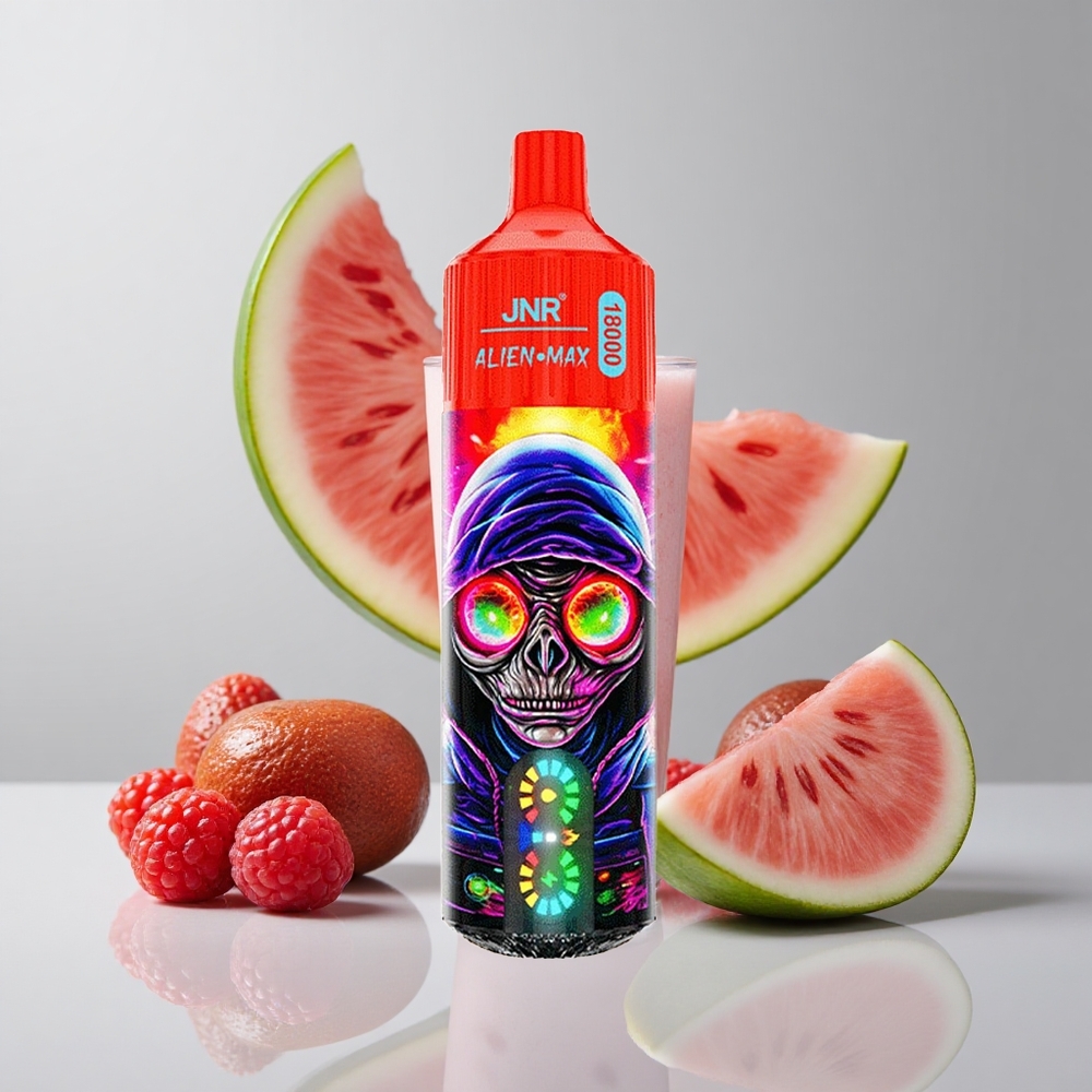 Malina Vodný Melón Ľadový JNR Alien Max 18000 Puffs Dual Mesh Cievka 28ml E-liquid veľkoobchod Slovensko