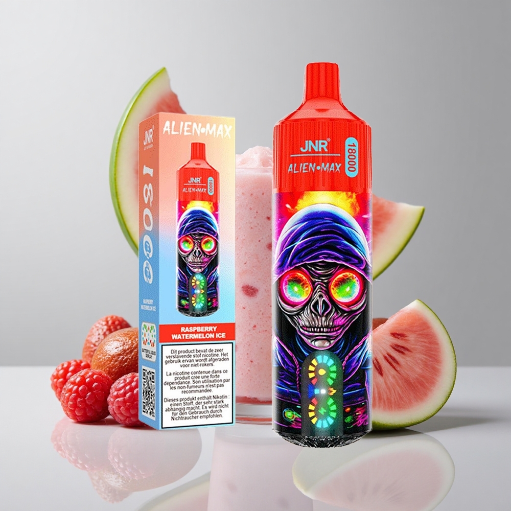 Malina Vodný Melón Ľadový JNR Alien Max 18000 Puffs Dual Mesh Cievka 28ml E-liquid veľkoobchod Slovensko