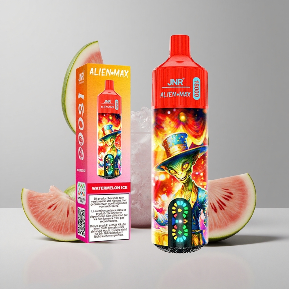 Melónový ľad JNR Alien Max 18000 Puffs Inteligentný LED Displej 28ml E-kvapalina veľkoobchod Slovensko