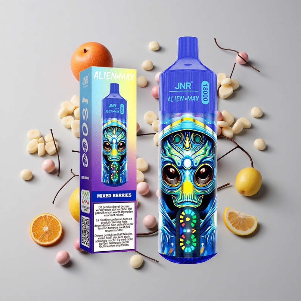 Zmiešané Bobule JNR Alien Max 18000 Puffs Inteligentný LED Displej a 28ml E-kvapka veľkoobchod Slovensko