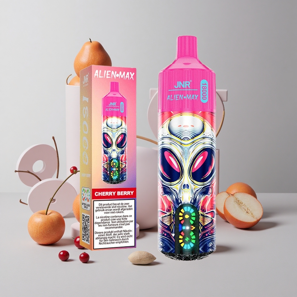 Čerešňa Bobule JNR Alien Max 18000 Puffs 850mAh Bateria 28ml E-kvapka veľkoobchod Slovensko