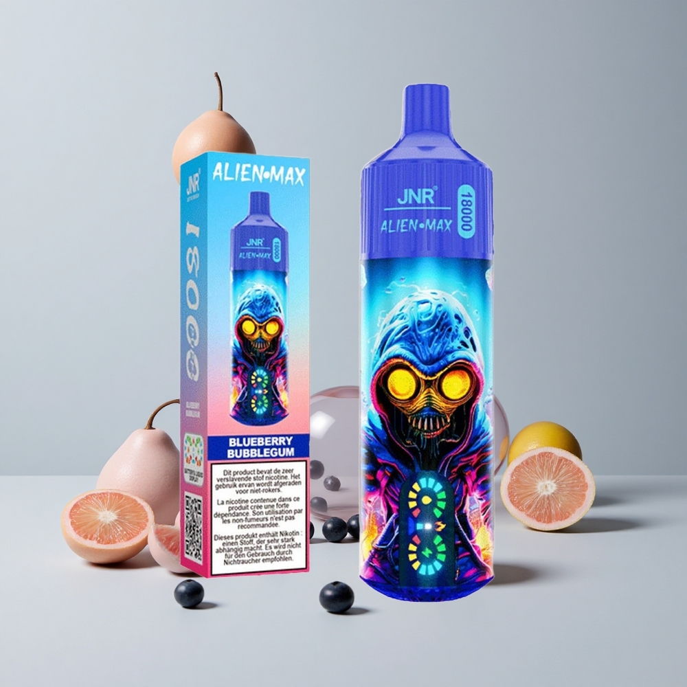 Čučoriedková žuvačka JNR Alien Max 18000 Puffs Smart LED Displej Dvojité Mesh Cievky veľkoobchod Slovensko