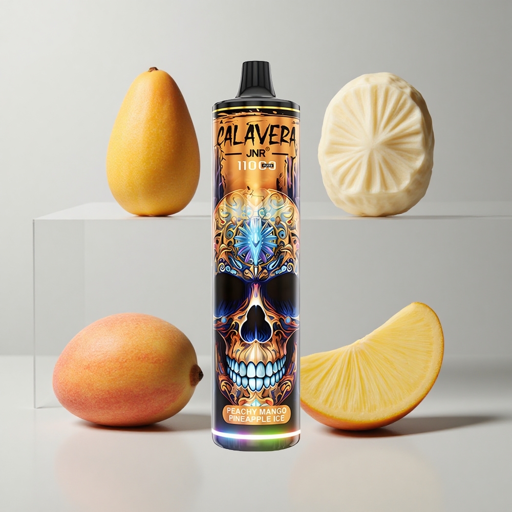 Broskyňa Mango Ananásový ľad JNR Calavera 11000 Puffs 850 mAh Batéria 21ml E-Liquid veľkoobchod Slovensko