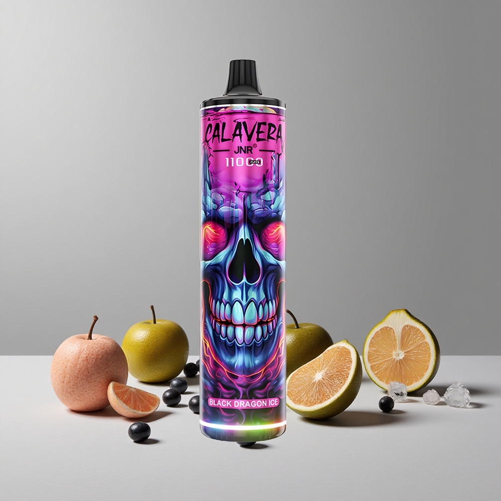 Čierny Dračí Ľad JNR Calavera 11000 Puffs 850 mAh Batéria 21ml Tekutina veľkoobchod Slovensko