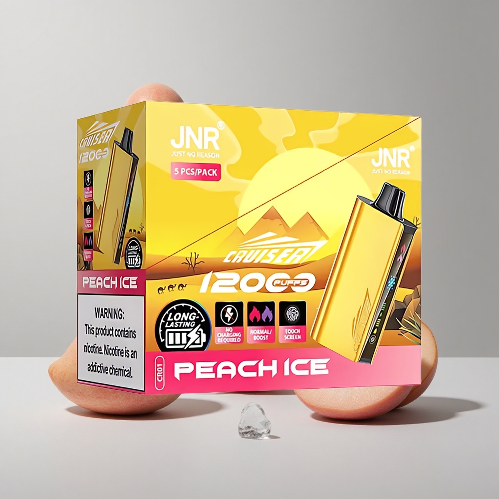 Broskyňový ľad JNR Cruiser 12000 Puffs Bez dobíjania 25ml E-liquid veľkoobchod Slovensko