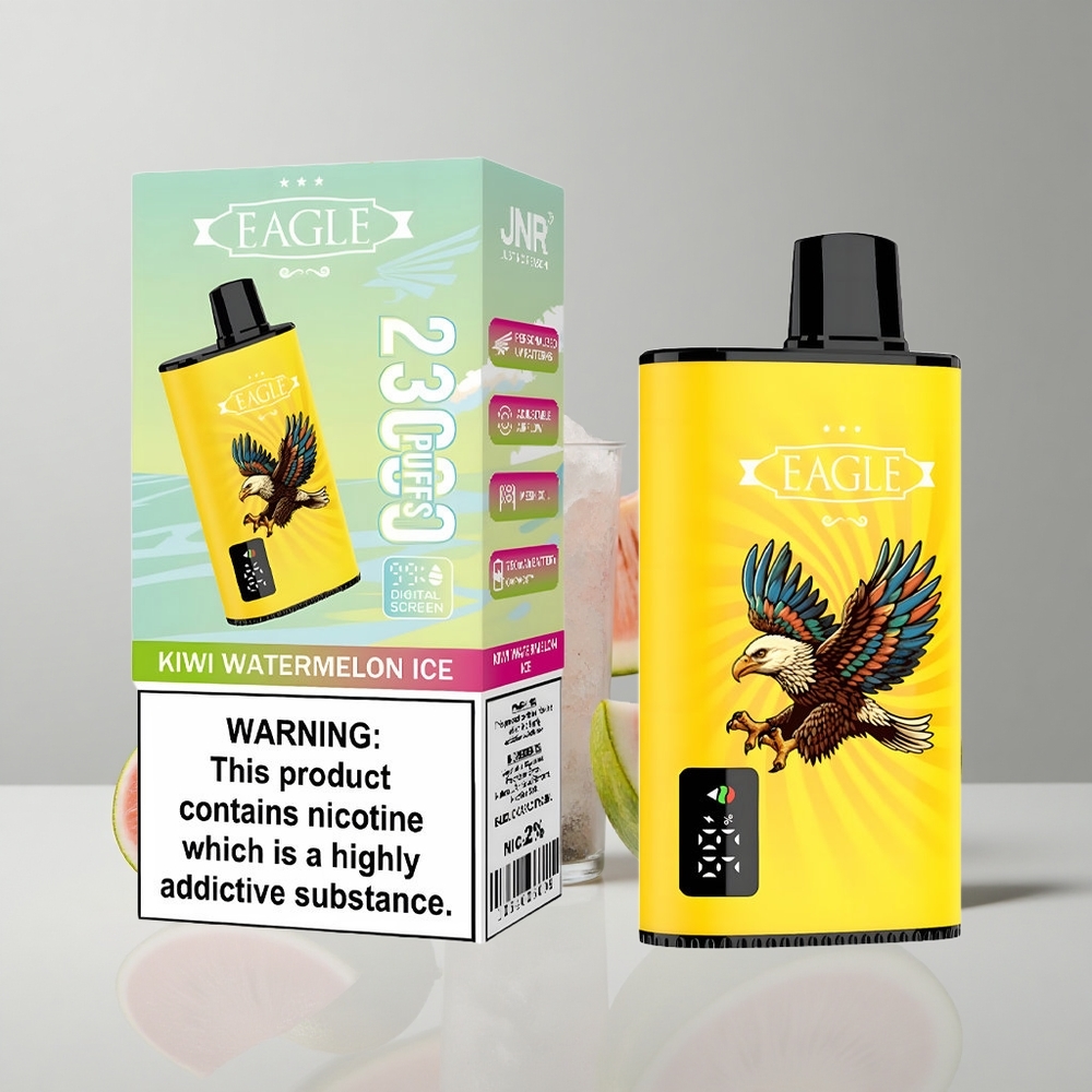 Kiwi Melónový Ľad JNR EAGLE Smart 23000 Puffs Digitálny Displej Nastaviteľný Prietok Vzduchu veľkoobchod Slovensko