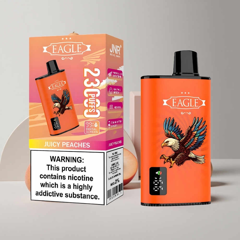 Šťavnaté Broskyne JNR EAGLE Smart 23000 Puffs Jednorazové Vape Digitálny Displej veľkoobchod Slovensko