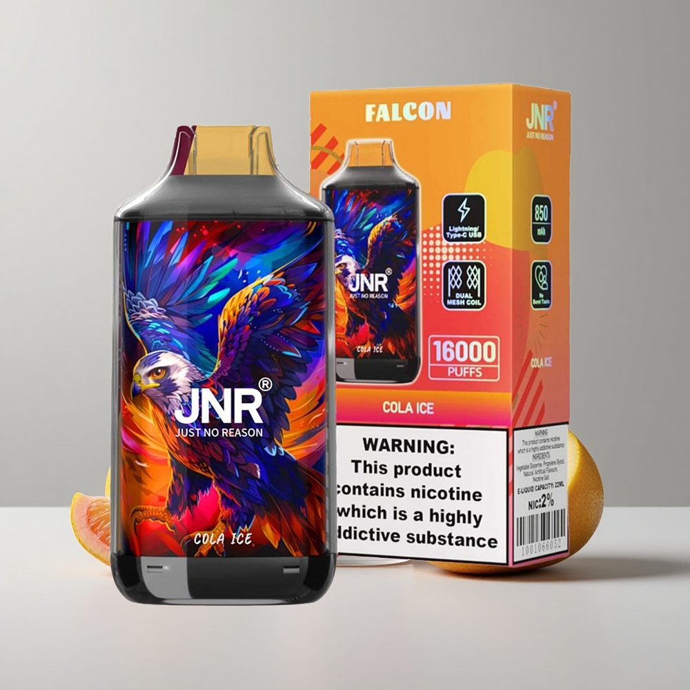 Cola Ľadová JNR Falcon 16000 Puffs 22ml Kapacita Tekutiny Dual Mesh Cievka veľkoobchod Slovensko
