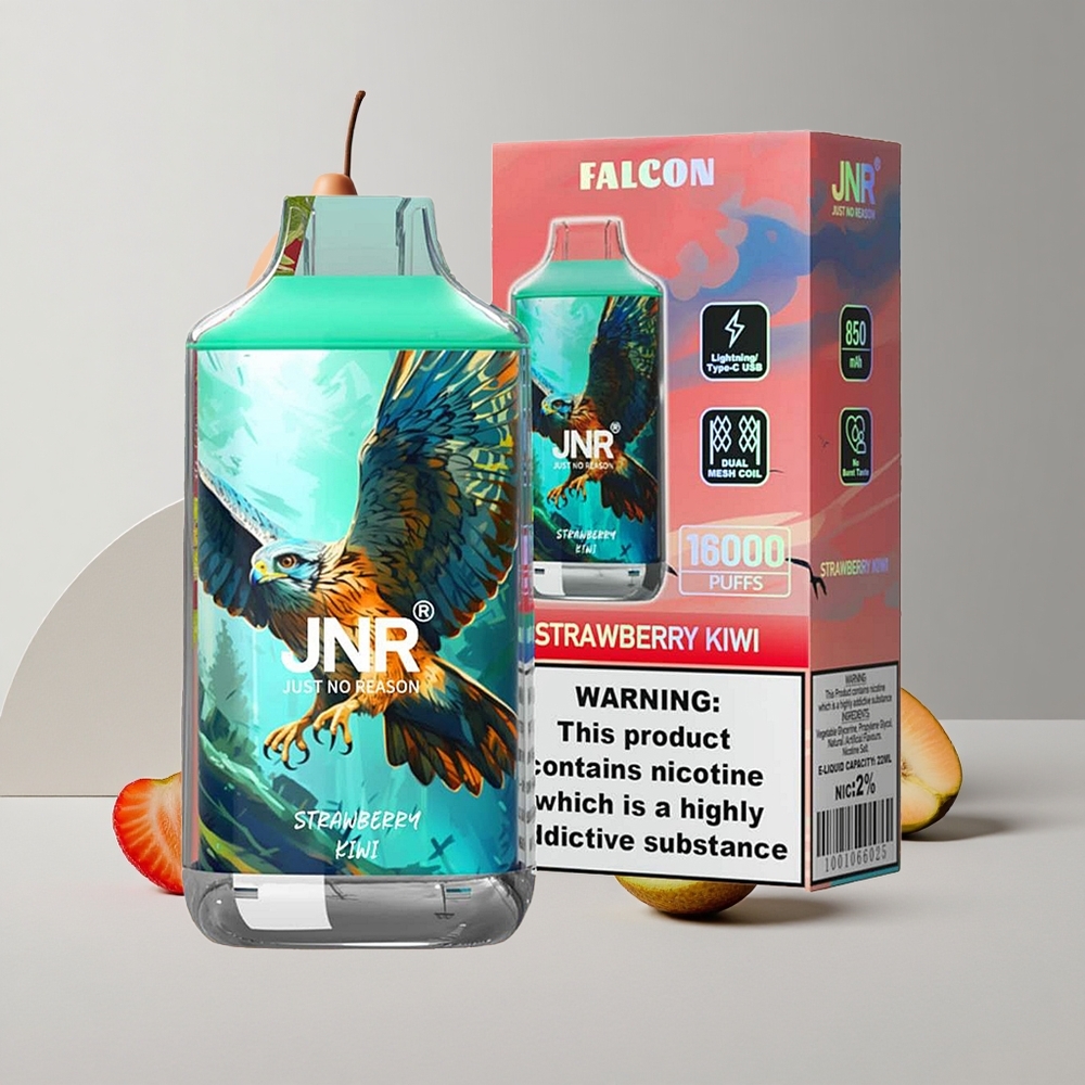 Jahoda-Kivi JNR Falcon 16000 Puffs 22ml Kapacita Tekutiny Dvojitá Mriežka Cievka veľkoobchod Slovensko