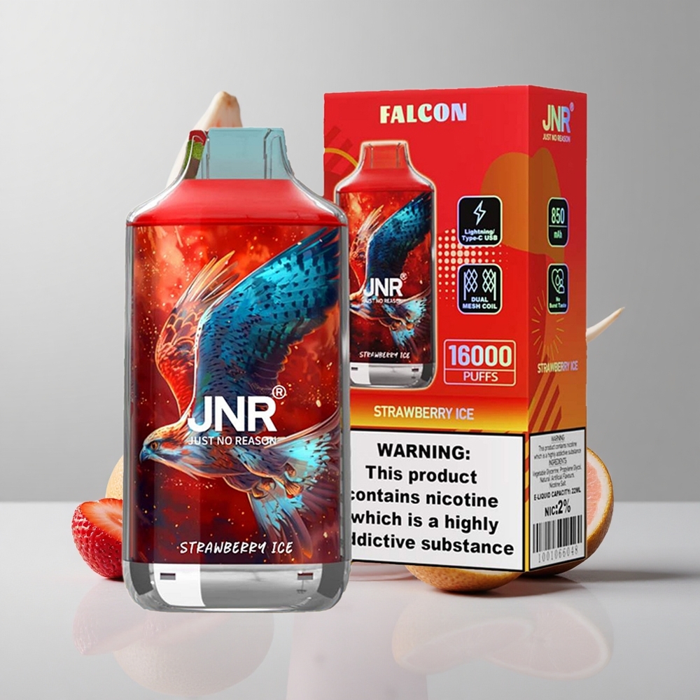 Jahodový ľad JNR Falcon 16000 Puffs 850 mAh 22ml veľkoobchod Slovensko