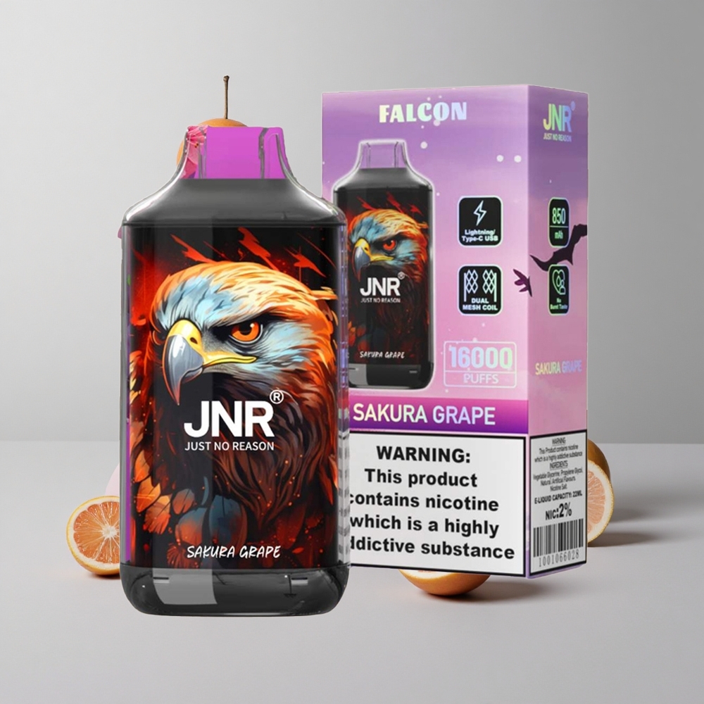 Sakura Hroznový JNR Falcon 16000 Puffs Batéria 850 mAh Displej Smart LED veľkoobchod Slovensko