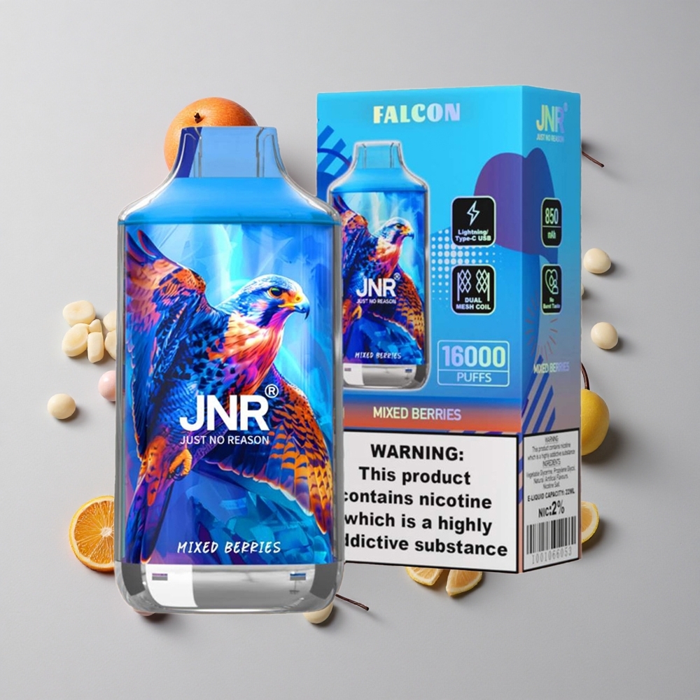 Zmiešané Bobule JNR Falcon 16000 Puffs 850 mAh 22ml veľkoobchod Slovensko