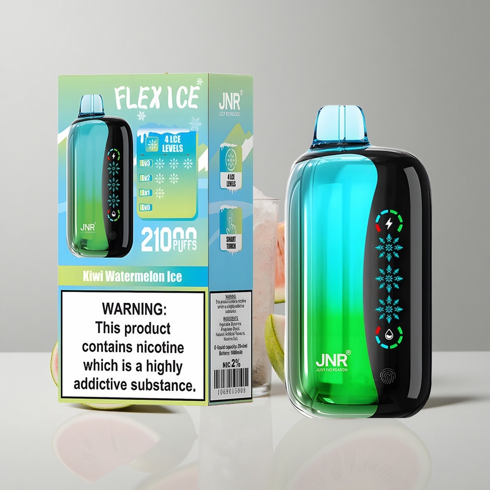 Kiwi Melónový ľad JNR Flex Ice 21000 Puffs Nastaviteľný ľad Typ-C veľkoobchod Slovensko