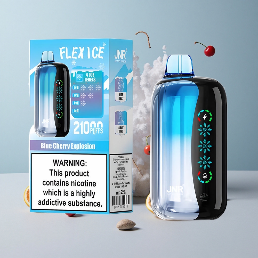 Modrá Čerešňa Explózia JNR Flex Ice 21000 Puffs Nastaviteľný Ľad 26ml veľkoobchod Slovensko