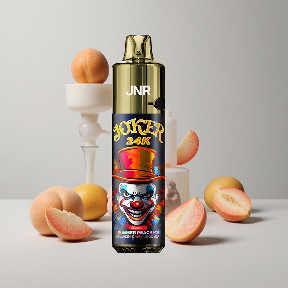 Letný Broskýňový Ľad JNR Joker 24K Puffs 2% Obsah Nikotínu 800mAh Batéria veľkoobchod Slovensko