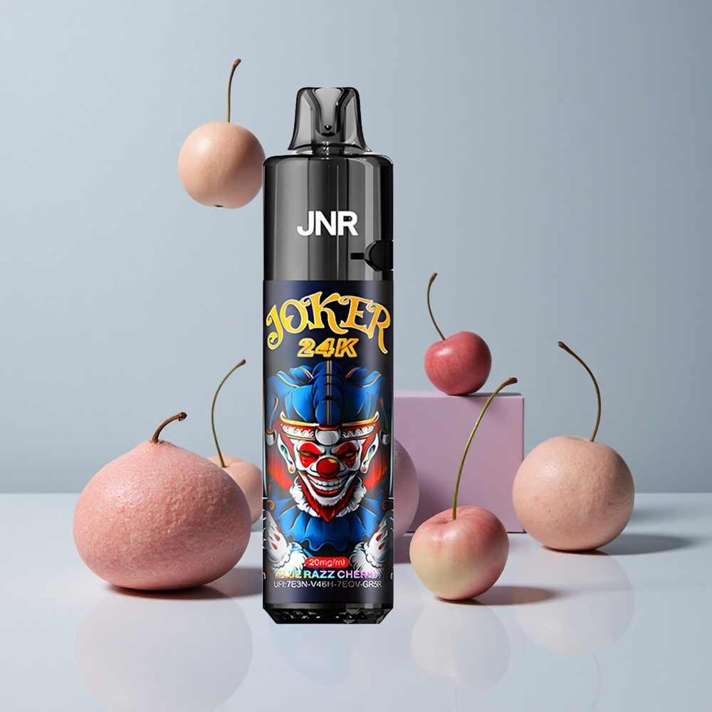 Modrá Malina Čerešňa JNR Joker 24K 24000 Puffs Viditeľná Úroveň Tekutiny 2% Nikotín veľkoobchod Slovensko