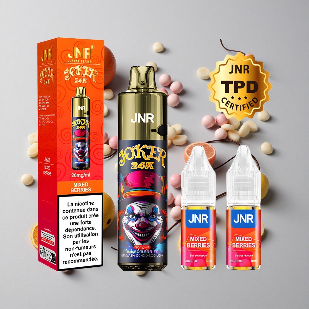 Zmiešané Bobule JNR Joker 24K Puffs 24000 Puffs 2% Nikotín veľkoobchod Slovensko