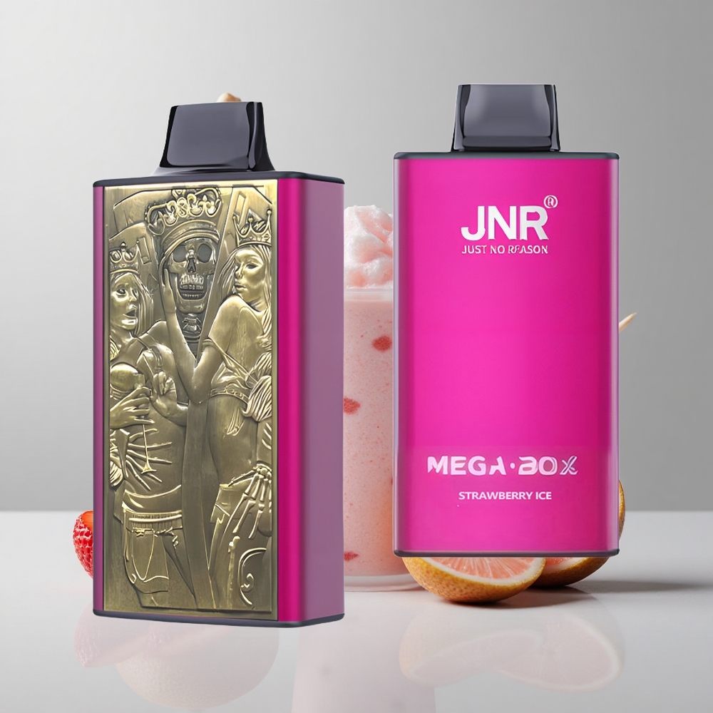 Jahoda ľad JNR Mega Box 25000 Puffs Jednorazové Vape 30ml kapacita a 850mAh batéria veľkoobchod Slovensko