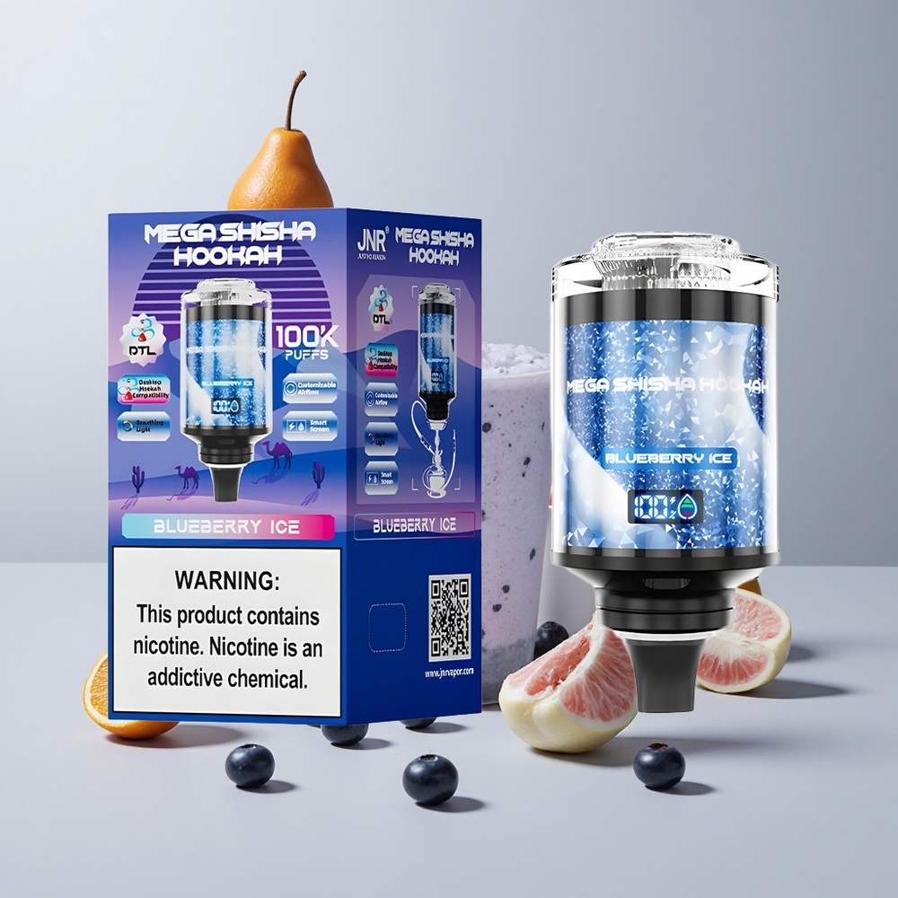 Borovicový ľad JNR Mega Shisha Hookah 100K 2200mAh batéria veľkoobchod Slovensko