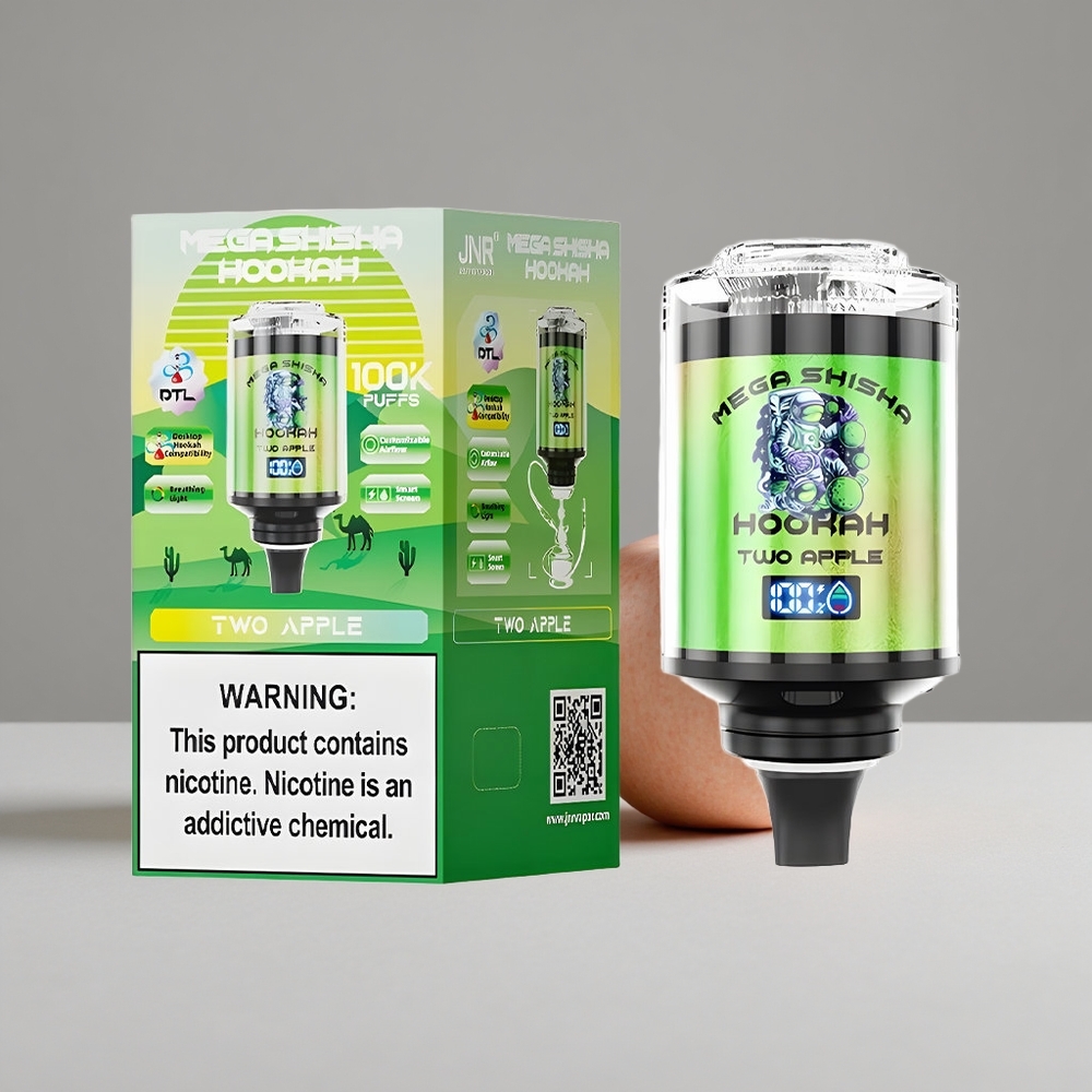 Dve Jablká JNR Mega Shisha Hookah 100000 Puffs Typ-C rýchle nabíjanie veľkoobchod Slovensko