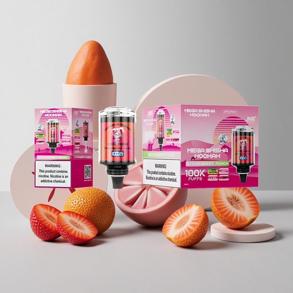 Jahodový Punč JNR Mega Shisha Hookah 100000 Puffs Batéria 2200mAh veľkoobchod Slovensko