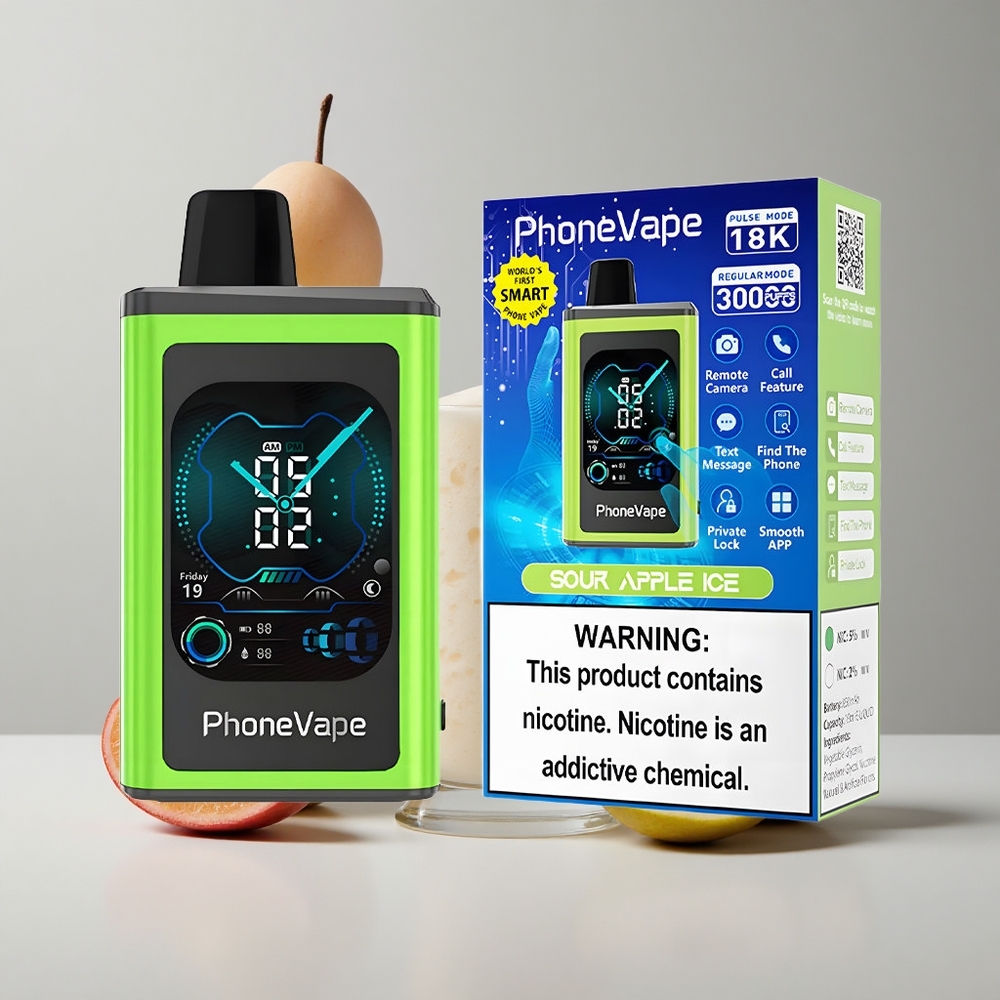 Jablko-Kyslina JNR PhoneVape 30000 fajkov Typ-C Nabíjateľná Batéria Plný Displej veľkoobchod Slovensko