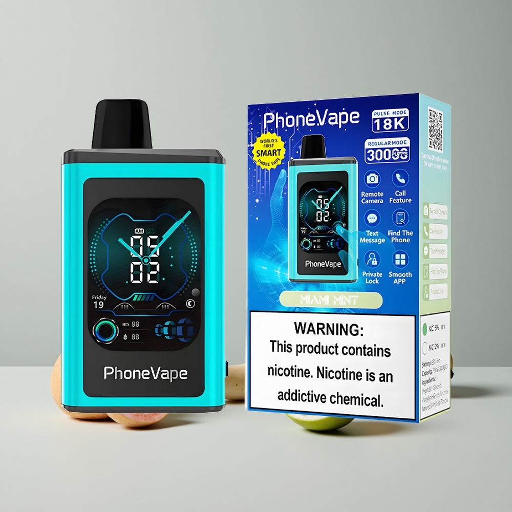 Miamská Mätová JNR PhoneVape 30000 fajkov Nastaviteľný Prúd Vzduchu a Turbo Režim veľkoobchod Slovensko
