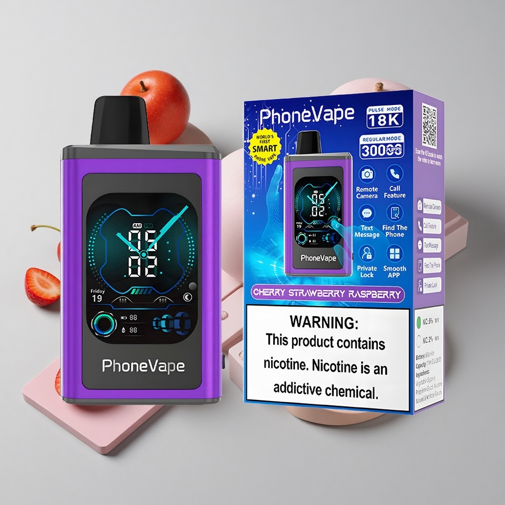 Čerešňa Jahoda Malina JNR PhoneVape 30000 Puffs Nabíjateľná Batéria Turbo Režim veľkoobchod Slovensko